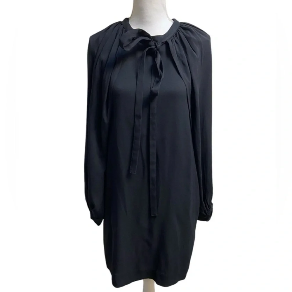 COS Elegant Black Long Sleeve mini Dress Sz 4 NWT - Picture 2 of 12